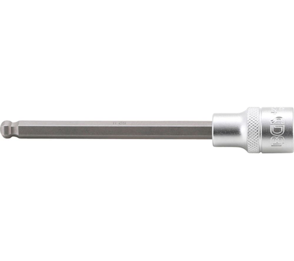 BGS Bit-Einsatz | Länge 140 mm | Antrieb Innenvierkant 12,5 mm (1/2") | Innensechskant mit Kugelkop