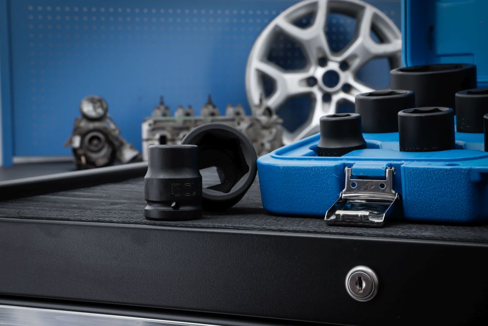 BGS Kraft-Steckschlüssel-Einsatz-Satz | Antrieb Innenvierkant 20 mm (3/4") | SW 19 - 55 mm | 17-tlg