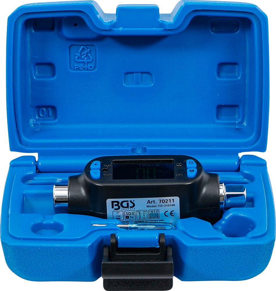 BGS Digitaler Drehmoment-Adapter | 10 mm (3/8") | 27 - 135 Nm
