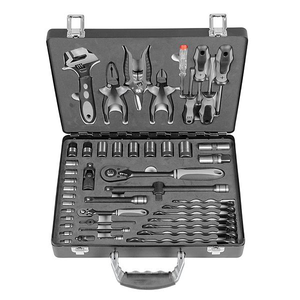 1/4"+1/2" BLACKLINE Universal Steckschluessel Satz, 47-tlg.