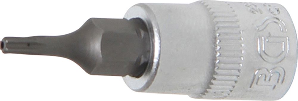 BGS Bit-Einsatz | Antrieb Innenvierkant 6,3 mm (1/4") | T-Profil (für Torx) mit Bohrung T8