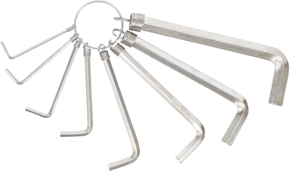BGS Diy Winkelschlüssel-Satz | Innensechskant 2 - 10 mm | 8-tlg.