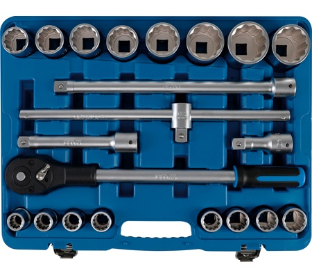 BGS Steckschlüssel-Satz Zwölfkant | Antrieb 20 mm (3/4") | 21-tlg.