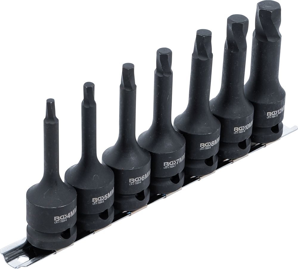 BGS Schraubenausdreher-Satz | Antrieb Innenvierkant 12,5 mm (1/2") | für defekten Innensechskant 4 