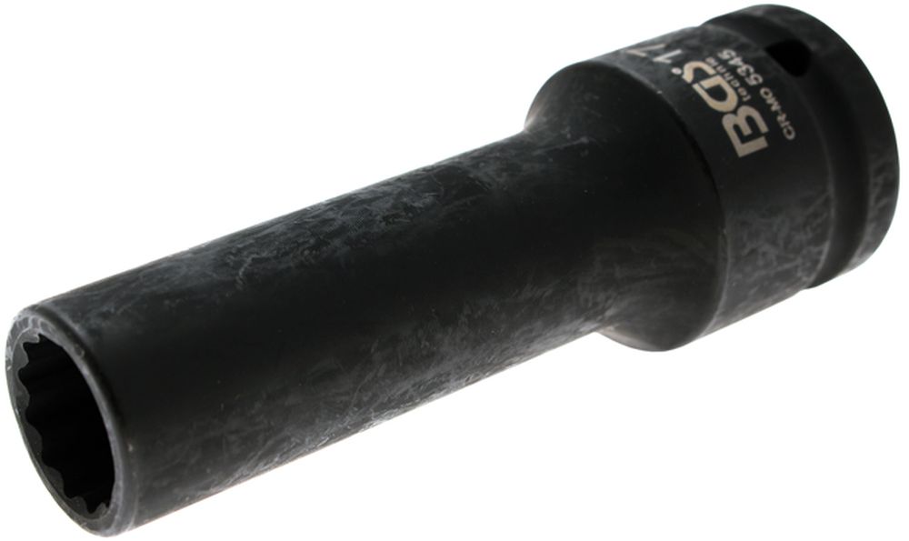 BGS Kraft-Steckschlüssel-Einsatz Zwölfkant, tief | Antrieb Innenvierkant 20 mm (3/4") | SW 17 mm