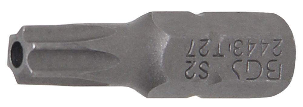 Bit - Antrieb Außensechskant 6,3 mm (1/4") - T-Profil (für Torx) mit Bohrung T27