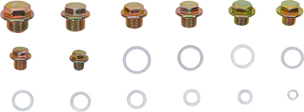 BGS Ölwannenschrauben- und Alu-Dichtring-Sortiment | 534-tlg.