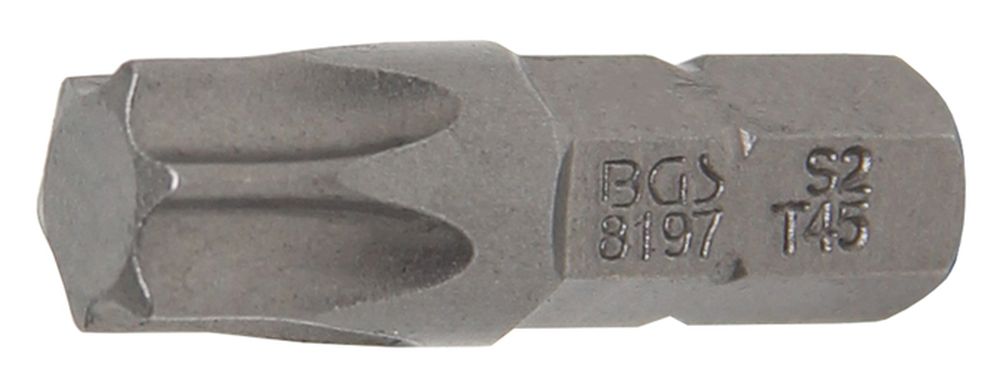 BGS Bit | Antrieb Außensechskant 6,3 mm (1/4") | T-Profil (für Torx) T45