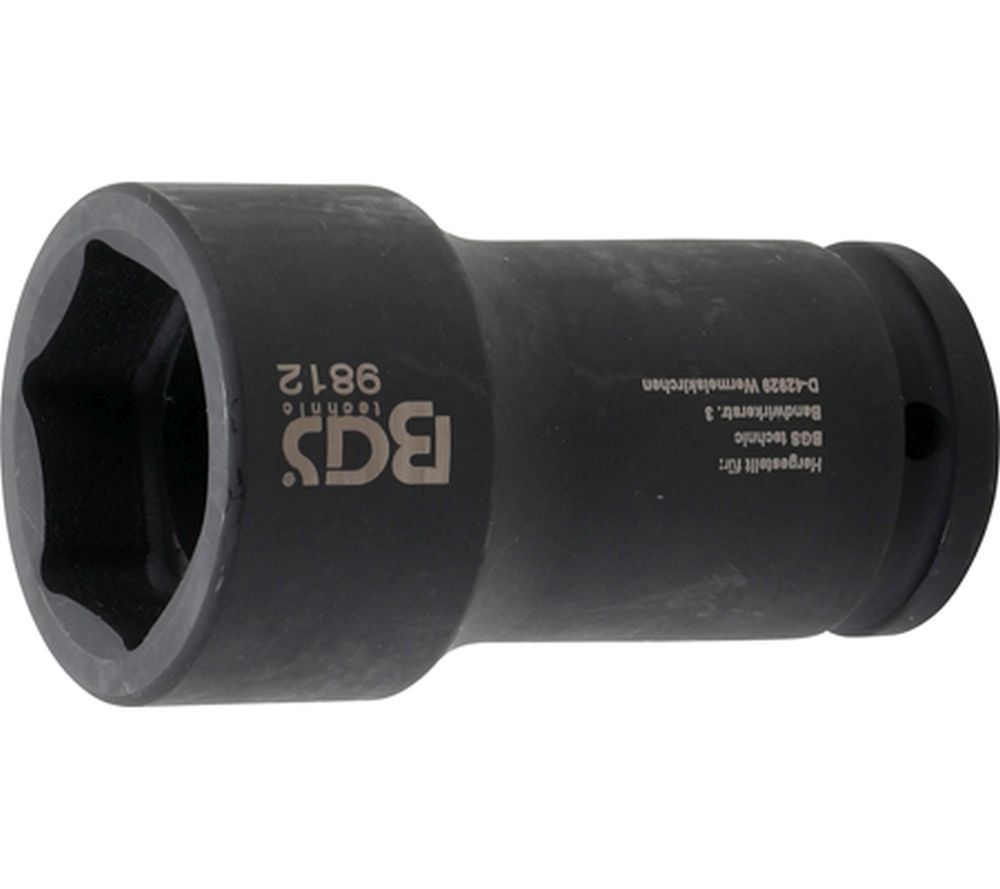 BGS Kraft-Steckschlüssel-Einsatz Sechskant, tief | Antrieb Innenvierkant 20 mm (3/4") | SW 38 mm |