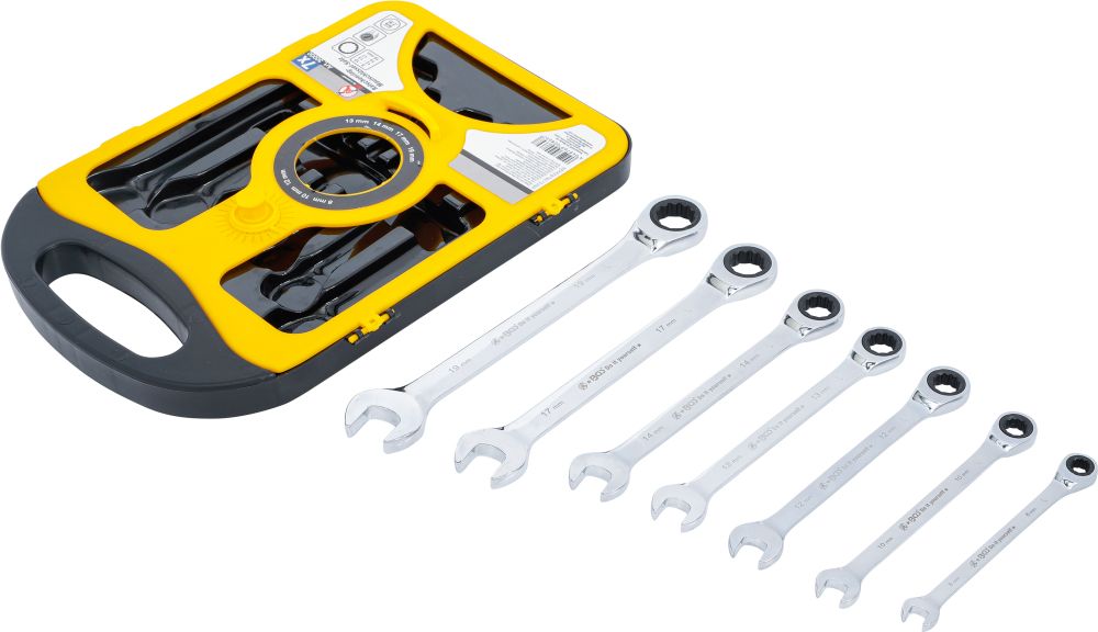 BGS Diy Ratschenring-Maulschlüssel-Satz | SW 8 - 19 mm | 7-tlg.