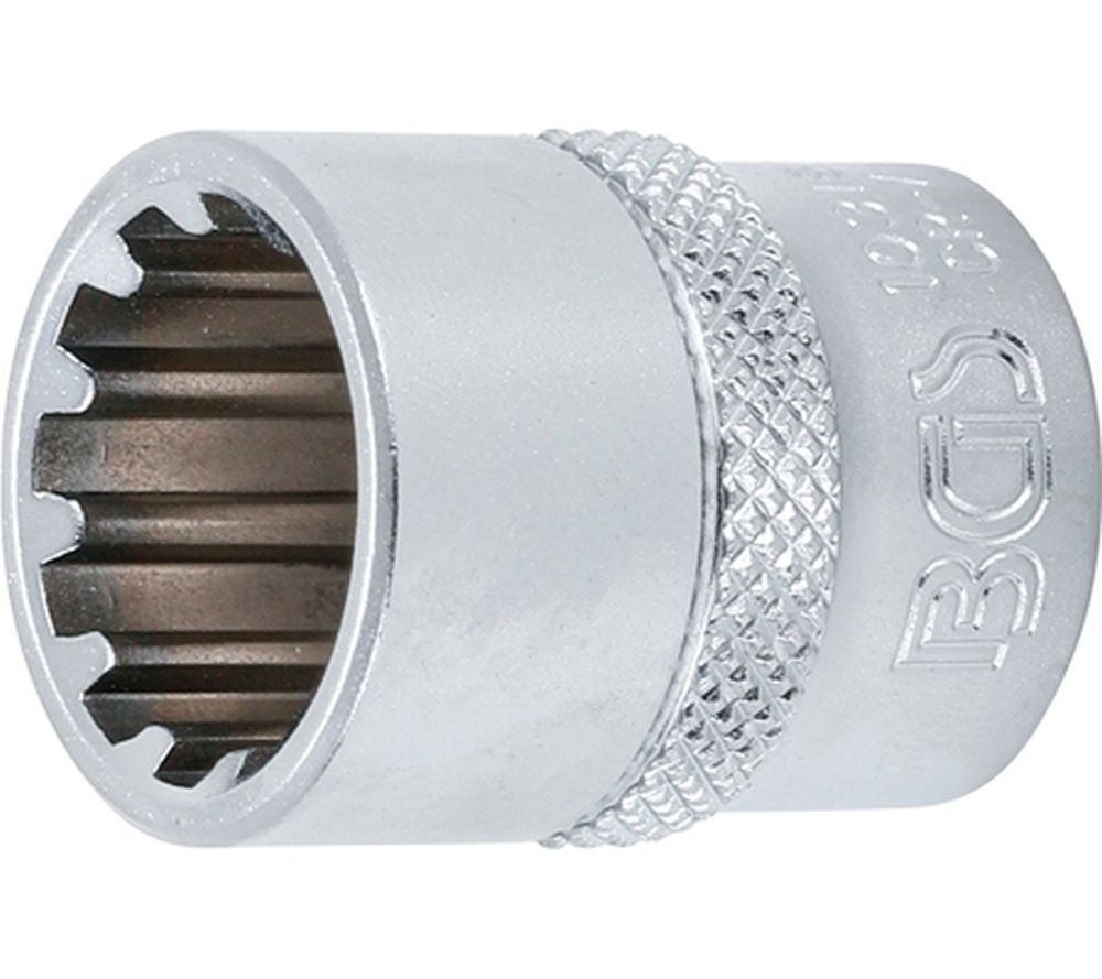 BGS Steckschlüssel-Einsatz Gear Lock | Antrieb Innenvierkant 10 mm (3/8") | SW 16 mm