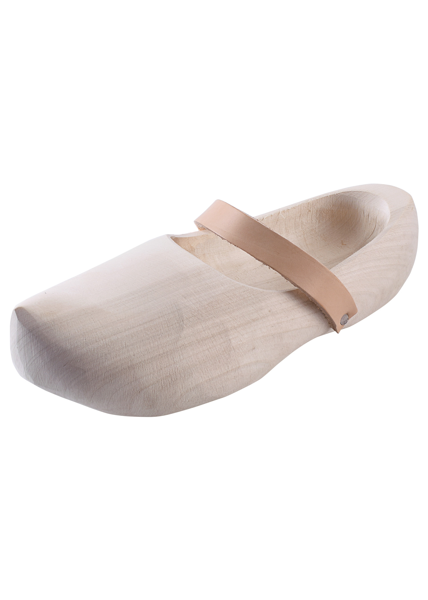 Holzschuhe mit Lederriemen, Größe 30