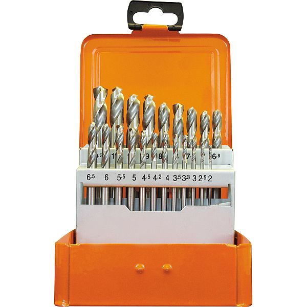 Bohrerkass.HSS-G DIN1897 21tlg 2-10,2/0,5 mm
