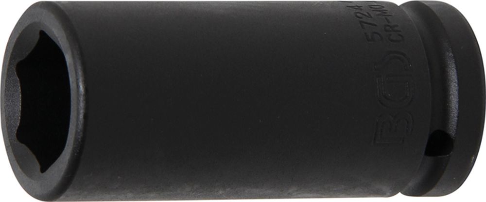 BGS Kraft-Steckschlüssel-Einsatz Sechskant, tief | Antrieb Innenvierkant 20 mm (3/4") | SW 24 mm