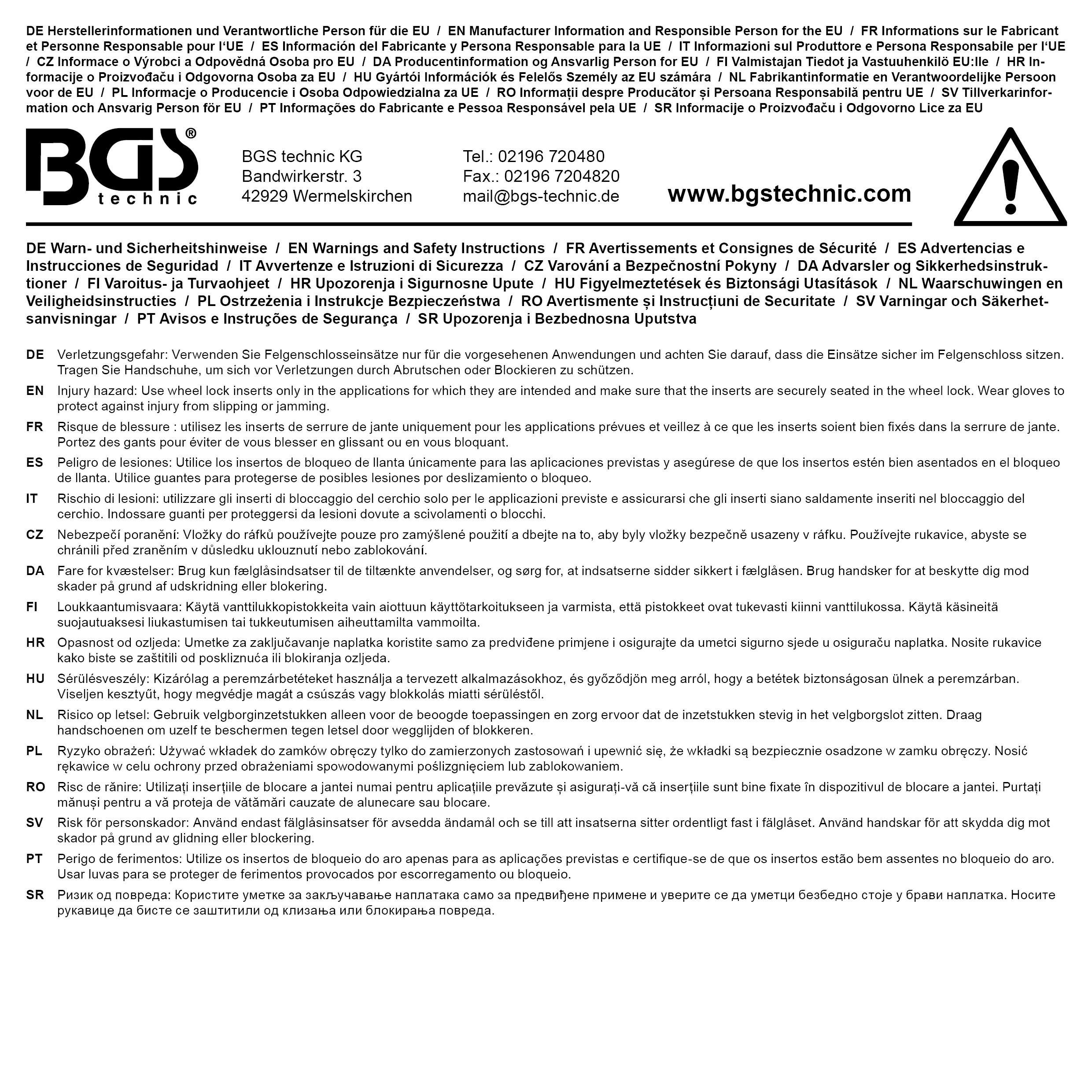 BGS Felgenschloss-Demontage-Satz | für BMW, MINI | 4-tlg.