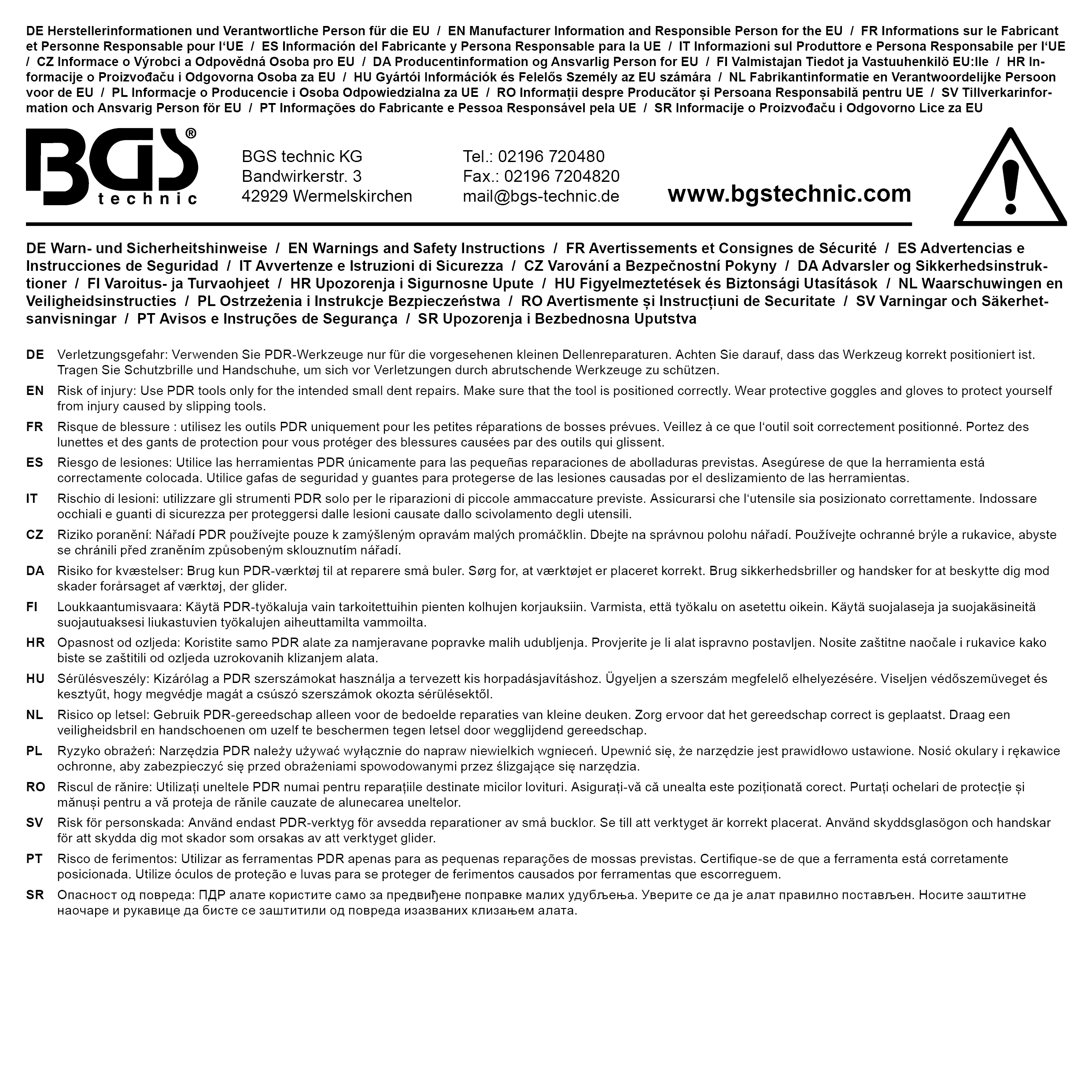 BGS Auszieher für Art. 865