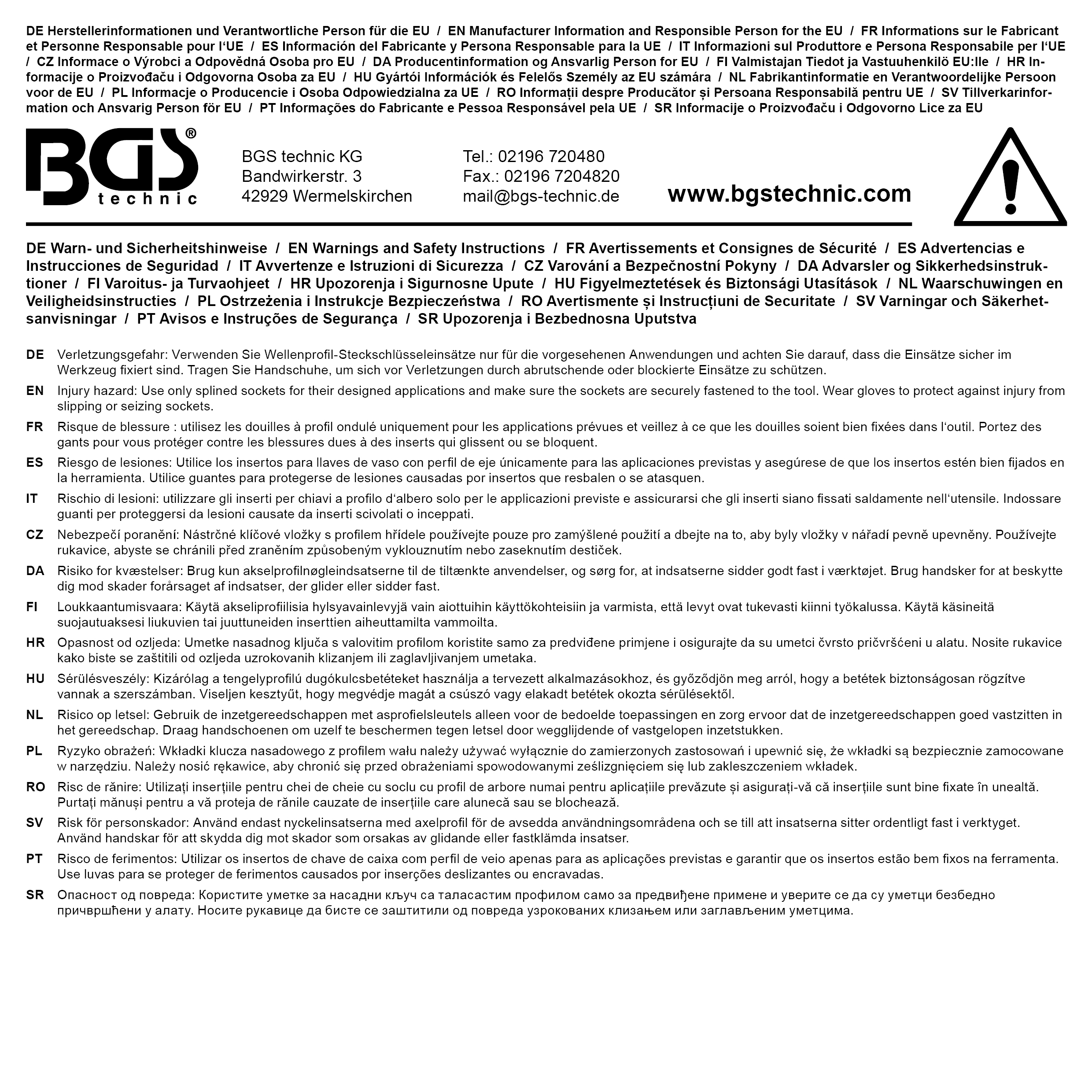 BGS Steckschlüssel-Einsatz Super Lock | Antrieb Innenvierkant 10 mm (3/8") | SW 20 mm